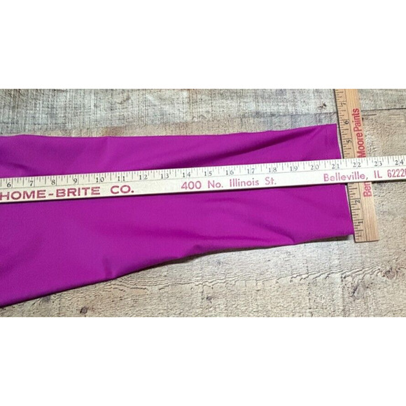 Athleta Pants Womens Large Pink Actual 30X21 Pull On Stretch Crop Yoga Legging - Picture 5 of 8